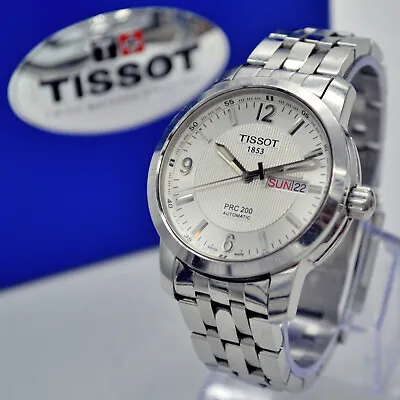 Boxed Mens Tissot Automatic PRC 200 T0144030 A Stainless Steel Swiss Watch Gents • £325