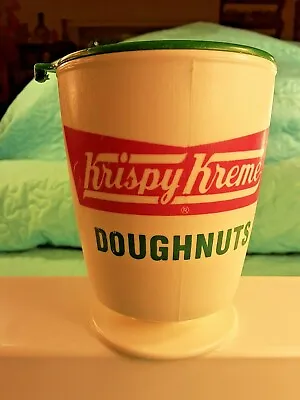 Vintage KRISPY KREME DOUGHNUTS Classic Travel Coffee Mug Whirley Industries Rare • $24.99