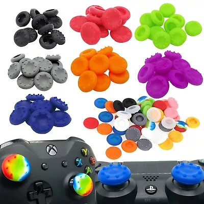 2 X THUMBSTICK GRIPS For PS3 PS4 + XBOX One 360 Controller Cover Cap FPS Colour • £1.58