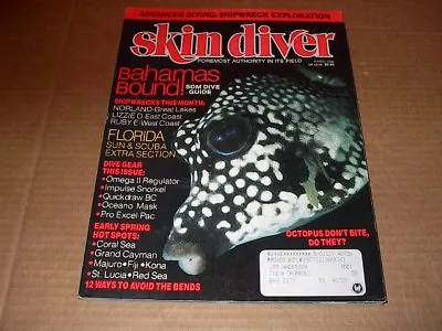 Vintage Issue Of Skin Diver Magazine  March 1990 Bahamas Bound ~ Florida & More • $11.49