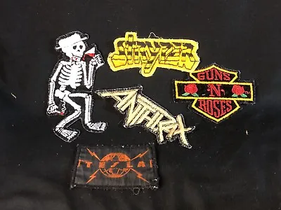 Vtg Heavy Metal Rock Band Patch Lot Social Distortion Tesla Anthrax Stryker GNR • $39.99
