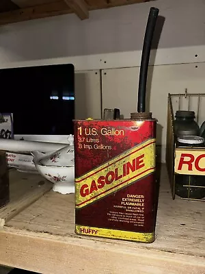 Vintage GASOLINE Gas Can Collectible Metal Can (1 Gallon) • $15