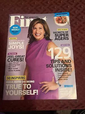 First For Women Magazine April 1 2024 Issue Hoda Kotb Cover • $5.99