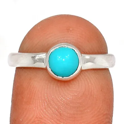 Composite Kingman Blue Mohave Turquoise 925 Silver Ring Jewelry S.7.5 CR33998 • $16.99
