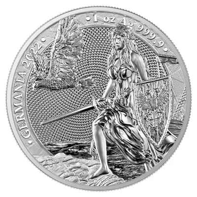 $40.76 • Buy 2022 Lady Germania Medal 1 Oz .999 Silver Gem BU W/ COA