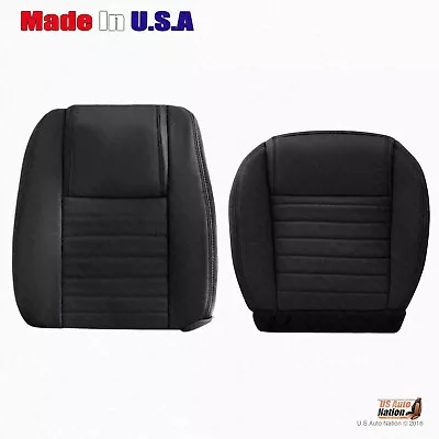 2005 2006 2007 2008 2009 Ford Mustang DRIVER Bottom-Top BLK Leather Seat Cover  • $321.18