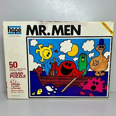 Vintage Mr. Men The Boat Trip 50 Piece Jigsaw Puzzle Made In England COMPLETE • £8.99