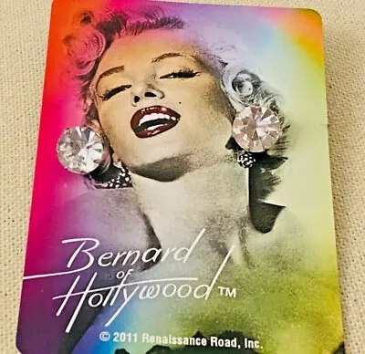 NEW 2011 Bernard Of Hollywood Marilyn Monroe Rhinestone Pierced Earrings 7/16  • $15.99