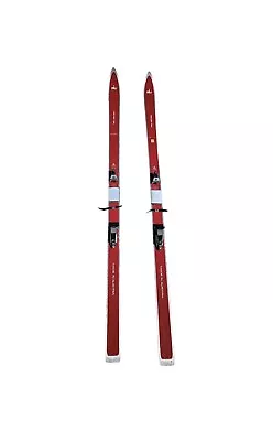 VINTAGE ALU STEEL Fischer Austria  Red Mens Downhill Skis LODGE CABIN 190cm • $104.99