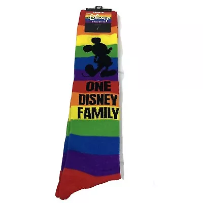 Disney Collection Rainbow Pride ‘One Disney Family’ Knee High Socks Pride 4-10 • $25