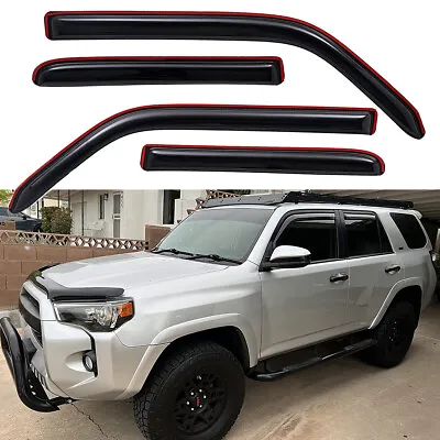 In-Channel Window Visors Rain Guards Vent Shade Fits 2010-2024 Toyota 4Runner • $41.92