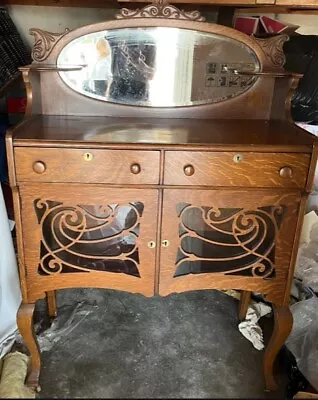 Antique / Vintage Sideboard Buffet Cabinet Vintage • $499