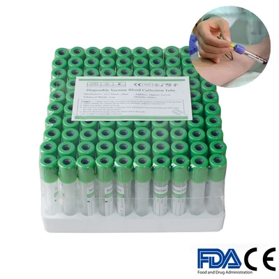 $29.99 • Buy Carejoy 100PCS 3ML Blood Collection Tubes Heparin Sodium Blood Collection Tubes