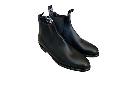 BRAND NEW - R.M. Williams Women’s Adelaide Rubber Sole Black Boots- MSRP$495 • £289.25