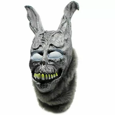 Donnie Darko FRANK Rabbit Mask The Bunny Latex Hood With Fur Halloween Helmet • £33.79