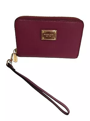 Michael Kors Jet Set Leather Wallet Pomegranate • $49