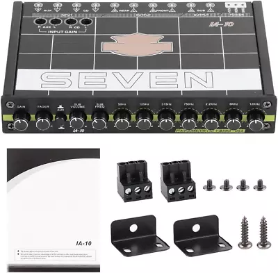 Car Audio Equalizer 7‑Band 3.5Mm AUX‑IN Automotive Car Audio Graphic Equalizer  • £64.95