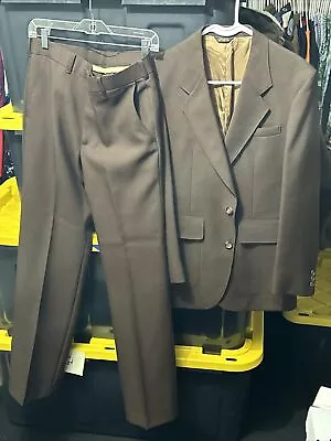 Vintage Levi’s Action Suit Brown Men’s 38R Blazer Slacks Sportswear😇💯✅ • $49.99