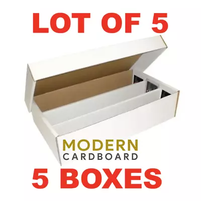 LOT OF 5 (5X) BCW Super Shoe Box (3000 CT) Holds 600+ Top Loaders MTG Pokemon • $35