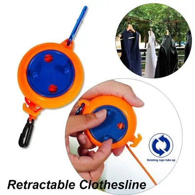 Retractable Clothesline Clothes Line Drying Rack Camping Travel Supplies UK • £7.16