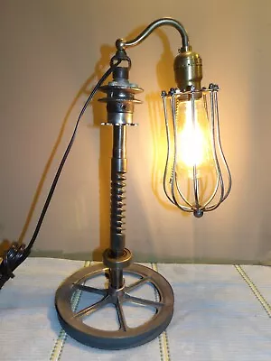 Steampunk Industrial Desk Lamp Handcrafted One Of A Kind • $35