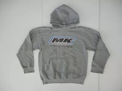 Vtg 00s MOTOKAZIE Gray Warm SUPERCROSS MX HOODIE Motocross Sweatshirt Adult M • $24.74