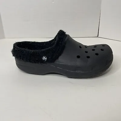 Crocs Lined Classic Clogs Men’s Size 11 Black Fleece Lined • $27.95