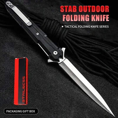 8.9  TAC FORCE SPRING OPEN ASSISTED TACTICAL FOLDING POCKET KNIFE Rescue Blade • $11.99