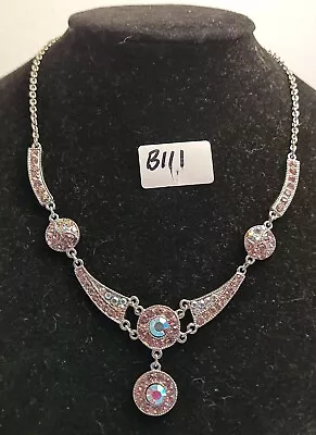 Art Deco Sytle Stunning Rhinestones Sparkly Galm Neckless • £7