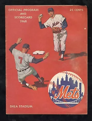 1968 New York Mets Scorecard San Francisco Giants - Willie Mays McCovey - NICE! • $25
