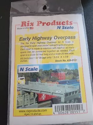 Rix Products 628-0151: Early Highway Overpass N Scale (piers Not Included) • $10