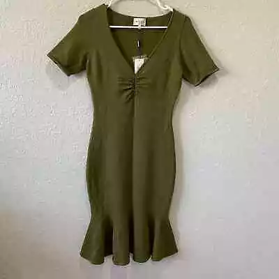 Milly Shirred Front Knit Dress Size M • $125