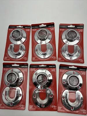 Everbilt Closet Pole Sockets 1-5/16 Inch Chrome Finish 869-137 Lot Of  6 • $34.95