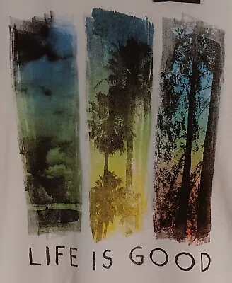 Life Is Good T Shirt Size L White Lightweight NWT • £4.75