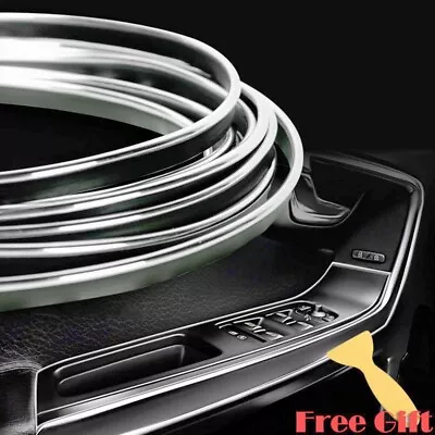 Improve Your Car??s Look With 5M Chrome Silver Flexible Car Styling Trim Strip • $11.94