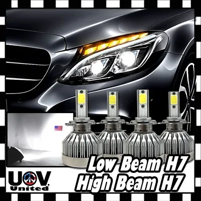 H7 Error Free CREE COB LED White 60W 6000 LM DRL High & Low Beam Headlight Bulbs • $21.95