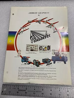 Vtg Paasche Airbrush Equipment Dealers Brochure 1974 • $15.45