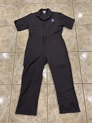 Vtg 80s 90s Mens Large Reg Continental Lion Apparel Mechanic Jumpsuit Coverall • $24.99