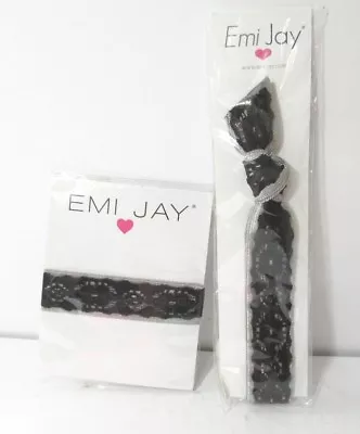 $7.99 • Buy Emi Jay Hair Set, Black Lace On Silver Headband And Hair Tie; FREE SHIPPING!!!
