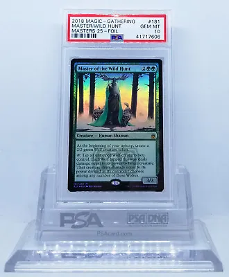 Magic Mtg  Masters 25  Master Of The Wild Hunt #181 Foil Psa 10 Gem Mint #* • $400