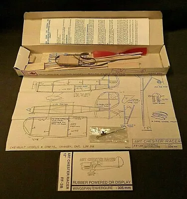 Vintage EASY BUILT MODELS Art Chester Racer Airplane Model Kit Complete • $12.99