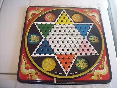 Vintage Metal Pressman Toy Corp. Chinese Checkers Game With Marbles. No.2253 • $8