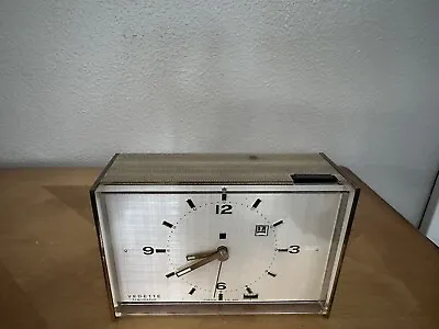 Stunning Art Deco Vedette France  Alarm Clock Brass Heavy. RARE!! • $219