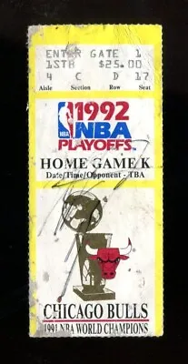 Michael Jordan “shrug Game” Ticket 1992 Nba Finals Game 1 (6) 3pt Fgs • $175