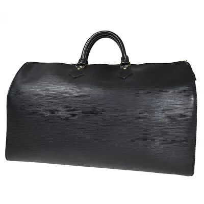 LOUIS VUITTON LV Logo Speedy 40 Travel Hand Bag Epi Leather Black M42982 73HB443 • $458