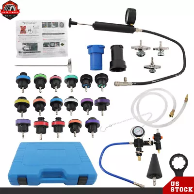 28Pcs Universal Radiator Pressure TesterCooling System Vacuum Type Purge Kit • $74.37