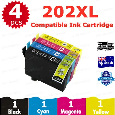 $30.80 • Buy 4x Ink Cartridge Compatible 202 XL 202XL For Epson WF2860 WF-2860 XP5100 XP-5100