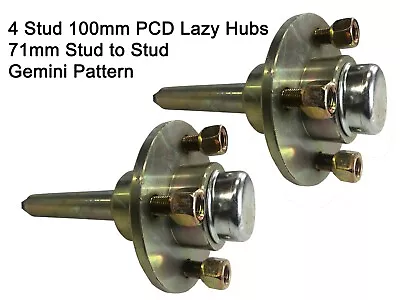 $136 • Buy STUB AXLE 4 STUD 100mm PCD LAZY HUB AXLE QUAD BIKE MOWER TRAILER FARM TYRE WHEEL