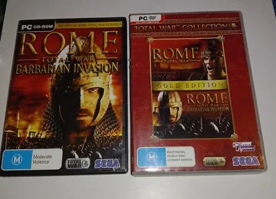 2 X PC Games  - Rome Total War Barbarian Invasion PC & Gold Edition Both IN VGC • $32.95