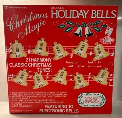 Vintage 90s Trendmasters Christmas Magic Electronic Holiday Bells Musical Decor • $25